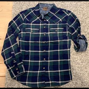 Jach’s Girlfriend Women XS Plaid Flannel Button